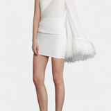 Nivalis Fitted Dress with Ruffles and V-Neck