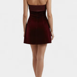Sariya Mini Velvet Dress with Hem