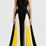 Antía Off-Shoulder Maxi Dress with Elegant Print