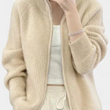 Chelsea Zip-Up Knit Cardigan