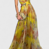 Ingrid Maxi Floral Dress with V-Neck