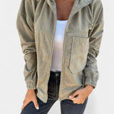 Lorca Corduroy Jacket with Hood and Zip