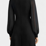 Jacequeline A-Line Dress with Buttons and Round Neck