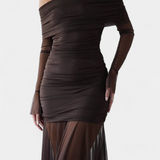 Desiree Maxi Strapless Dress with Sculptural Gatherings