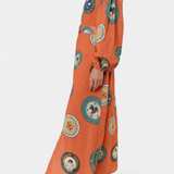 Sibley Linen Maxi Dress with Exclusive Print and Belt