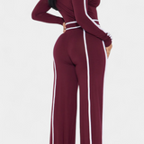 Krystelle Off-Shoulder Set with Straight Cut Trousers