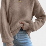 Mae Round Neck Jumper with Balloon Sleeves
