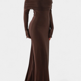 Lorelei Fitted Mesh Dress with Straight Neckline