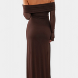 Lorelei Fitted Mesh Dress with Straight Neckline