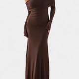 Lorelei Fitted Mesh Dress with Straight Neckline