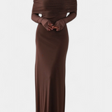 Lorelei Fitted Mesh Dress with Straight Neckline