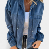 Lorca Corduroy Jacket with Hood and Zip