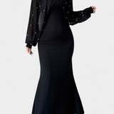 Atenea Halter Mesh Dress with Beads