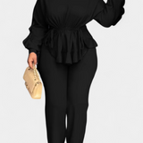 Charmed 2-Piece Set with Ruffles and Adjustable Cord