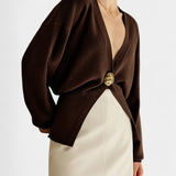 Solferina Plain Golden Cardigan