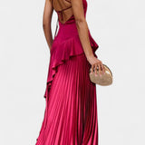 Paige Asymmetrical One-Shoulder Dress with Ruffles