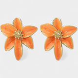Vintage Enamel Flower Earrings
