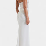 Angelina Corset Dress with Ruched Maxi Skirt