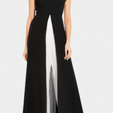 Alicia Elegant Bicolour Sleeveless Set with Wide Trousers