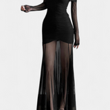 Cornella Maxi Strapless Dress with Sculptural Gatherings