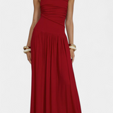 Maddy Maxi Dress without Sleeves with Side Draping