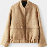 Alvera Textured Winter Jacket with Pockets