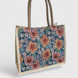 Taila Jute Bag with Floral Print and Eco-Friendly Design