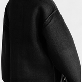 Pauline Loose Fit Coat with Integrated Fringed Scarf