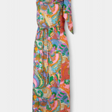 Ginette Maxi Dress with Rainbow Print