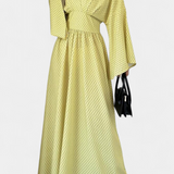 Anelia Geometric Maxi Dress with V-Neck