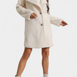Lyra Coat with Streamlined Silhouette and Simple Buttons