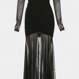 Cornella Maxi Strapless Dress with Sculptural Gatherings