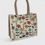 Taila Jute Bag with Floral Print and Eco-Friendly Design