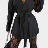 Demelza Oversized Blazer and Floral Lace Trousers Set