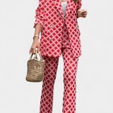 Nusa Leopard Print Jacket and Trouser Set