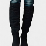 Calliope Knee-High Chunky Heeled Boots
