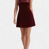 Sariya Mini Velvet Dress with Hem