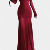 Cornella Maxi Strapless Dress with Sculptural Gatherings