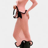 Stormi Knitted Skirt Set with Ruffled Edges