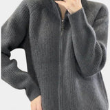 Chelsea Zip-Up Knit Cardigan