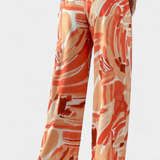 Senda Wide-Leg Trousers with Abstract Print
