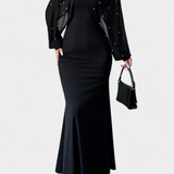 Atenea Halter Mesh Dress with Beads