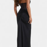 Angelina Corset Dress with Ruched Maxi Skirt