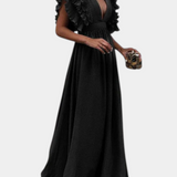 Lucera Elegant Maxi Dress with Flared Sleeves