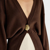 Solferina Plain Golden Cardigan