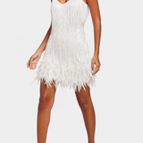 Sheril Mini Feather Dress