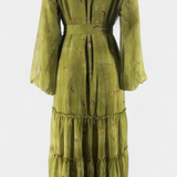 Tavira Long Sleeve Floral Dress with Belt