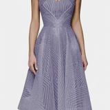 Everleigh Long Dress with Embroidery and A-Line Cut
