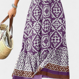 Ethel Printed Maxi Skirt with Ruffle