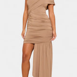 Velia Asymmetrical Mini Dress with Draping